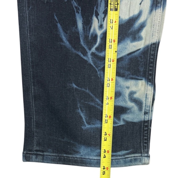 Paige Jeans Transcend Lennox Unique Tie Dye Pattern Whiskering Dark Blue Men 38 - Picture 13 of 14